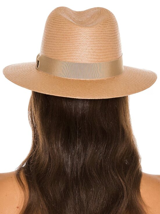 rag & bone Hand Woven Straw Panama Hat in Taupe with Twisted Ribbon Band main image 7